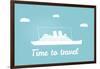 Vector an Illustration with the Image of the Ship for a Banner and a Leaflet Travel for Cruise Line-Dukesn-Framed Premium Giclee Print