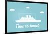 Vector an Illustration with the Image of the Ship for a Banner and a Leaflet Travel for Cruise Line-Dukesn-Framed Premium Giclee Print