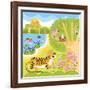 Vector Animals on the Forest-Sergei Kosilko-Framed Art Print