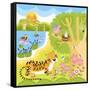 Vector Animals on the Forest-Sergei Kosilko-Framed Stretched Canvas