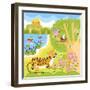 Vector Animals on the Forest-Sergei Kosilko-Framed Art Print