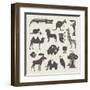 Vector Animals Set-vector pro-Framed Art Print