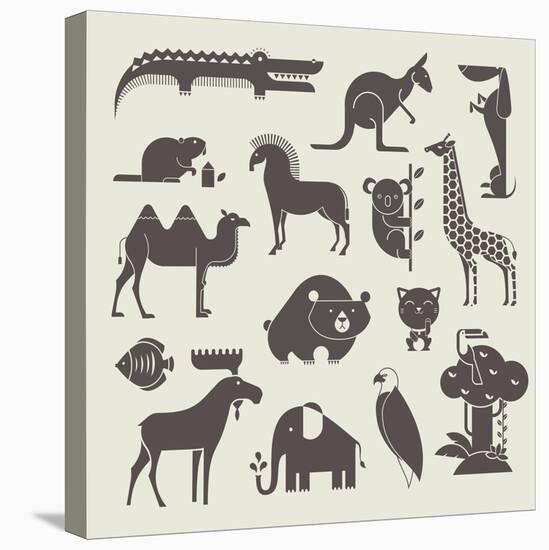 Vector Animals Set-vector pro-Stretched Canvas