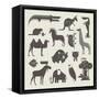 Vector Animals Set-vector pro-Framed Stretched Canvas