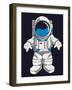 Vector Astronaut Design-braingraph-Framed Art Print