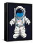 Vector Astronaut Design-braingraph-Framed Stretched Canvas