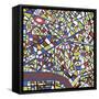 Vector Background Abstract City Map Trendy Pattern Colors-EverstRuslan-Framed Stretched Canvas