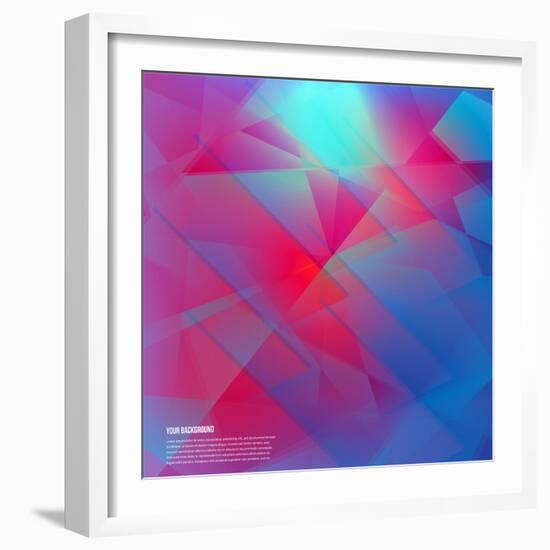 Vector Background Abstract Fractal. Shadow Design-Ikatod-Framed Art Print