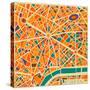 Vector Background Abstract Pattern Paris City Map Trendy Colors-EverstRuslan-Stretched Canvas