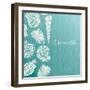 Vector Background with Sea Shells-evdakovka-Framed Art Print