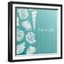 Vector Background with Sea Shells-evdakovka-Framed Art Print