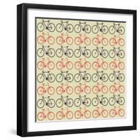 Vector Bicycle Pattern-resnak-Framed Art Print