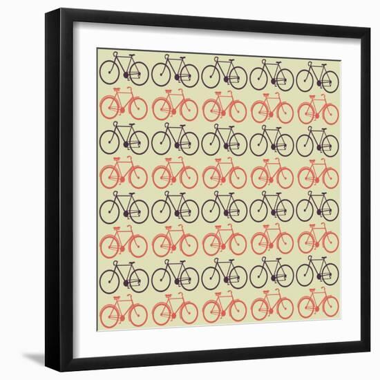 Vector Bicycle Pattern-resnak-Framed Art Print