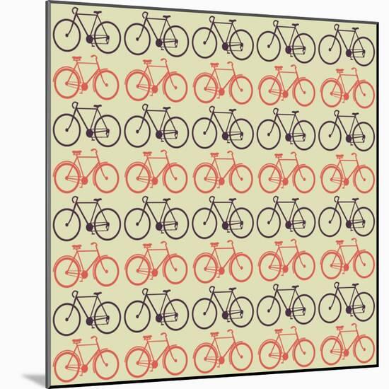 Vector Bicycle Pattern-resnak-Mounted Art Print