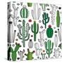 Vector Cactus Seamless Pattern-Vlad Klok-Stretched Canvas