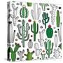 Vector Cactus Seamless Pattern-Vlad Klok-Stretched Canvas