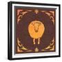 Vector Card with Sheep and 2015-kisika-Framed Premium Giclee Print