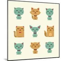 Vector Cats-vector pro-Mounted Art Print