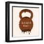 Vector Chocolate Kettlebell with Melting Effect. Kettlebel with Label Chocolate Power . Chocolate-Frantisek Keclik-Framed Art Print