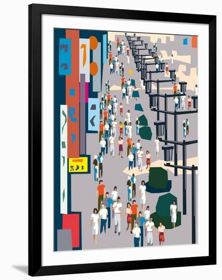 Vector City Street-kotss-Framed Art Print