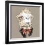 Vector Closeup Portrait of Funny Camel Hipster-kavalenkava volha-Framed Art Print