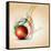 Vector Cricket Ball in Grungy-Pinnacleanimates-Framed Stretched Canvas