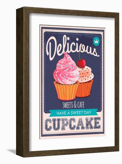 Vector Cupcakes Poster-null-Framed Art Print