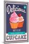 Vector Cupcakes Poster-null-Mounted Art Print