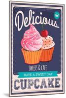 Vector Cupcakes Poster-null-Mounted Art Print