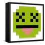 Vector Cute Cartoon Pixel Dead Face Isolated-Aratehortua-Framed Stretched Canvas