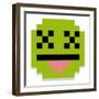 Vector Cute Cartoon Pixel Dead Face Isolated-Aratehortua-Framed Premium Giclee Print