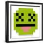 Vector Cute Cartoon Pixel Dead Face Isolated-Aratehortua-Framed Premium Giclee Print