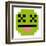 Vector Cute Cartoon Pixel Dead Face Isolated-Aratehortua-Framed Art Print