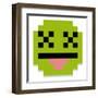 Vector Cute Cartoon Pixel Dead Face Isolated-Aratehortua-Framed Art Print