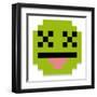 Vector Cute Cartoon Pixel Dead Face Isolated-Aratehortua-Framed Art Print