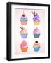 Vector Cute Cupcakes-Marvid-Framed Art Print