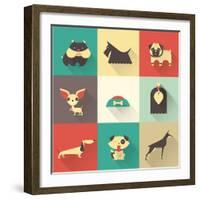 Vector Dog-vector pro-Framed Art Print