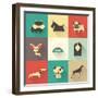 Vector Dog-vector pro-Framed Art Print