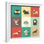 Vector Dog-vector pro-Framed Art Print