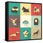 Vector Dog-vector pro-Framed Stretched Canvas