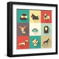 Vector Dog-vector pro-Framed Art Print