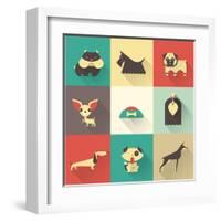 Vector Dog-vector pro-Framed Art Print