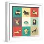 Vector Dog-vector pro-Framed Art Print