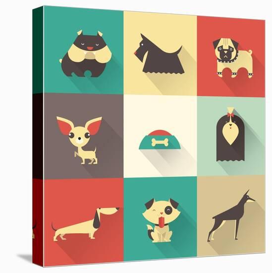 Vector Dog-vector pro-Stretched Canvas