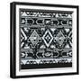 Vector Ethnic Seamless Pattern with American Indian Traditional Ornament in Black and White Colors.-Zdanchuk Svetlana-Framed Art Print