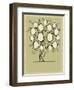 Vector Family Tree Design with Frames and Autumn Leafs. Place for Text-Kynata-Framed Art Print