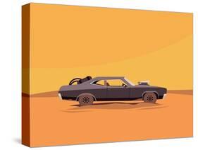 Vector Flat Illustration of a Vehicle for the Apocalypse-supercaps-Stretched Canvas