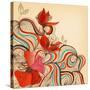 Vector Floral Background-Danussa-Stretched Canvas