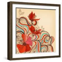 Vector Floral Background-Danussa-Framed Art Print