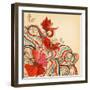 Vector Floral Background-Danussa-Framed Art Print